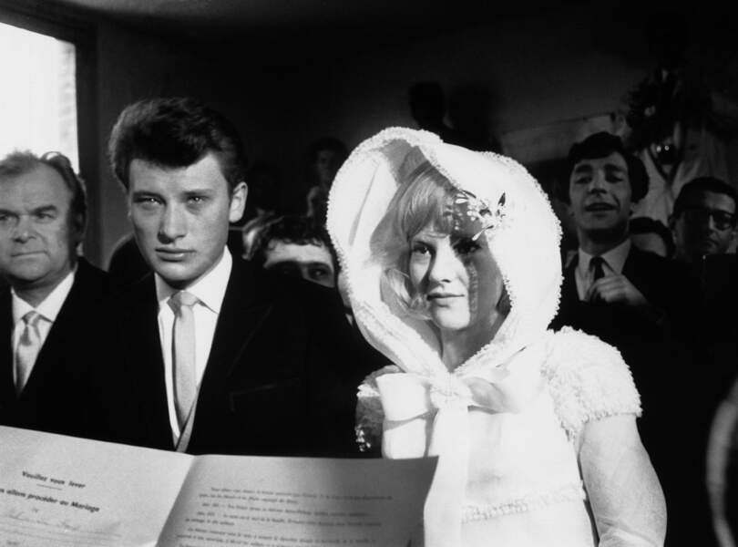 Johnny Hallyday le 2 avril 1965, jour de son mariage avec Sylvie Vartan