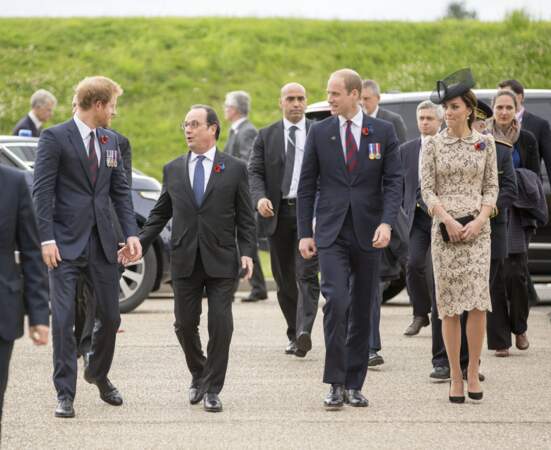 Avec Harry et François Hollande pour la commémoration de la Bataille de la Somme