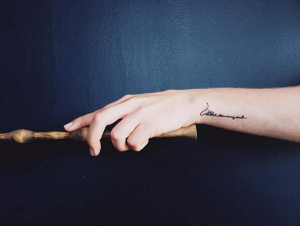 Tatouage poignet : tattoo Harry Potter par Oliver Campbell @thegallerytattooart