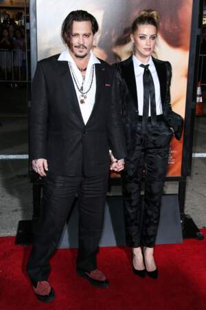 Johnny Depp et sa femme Amber Heard à l'avant-première de The Danish Girl