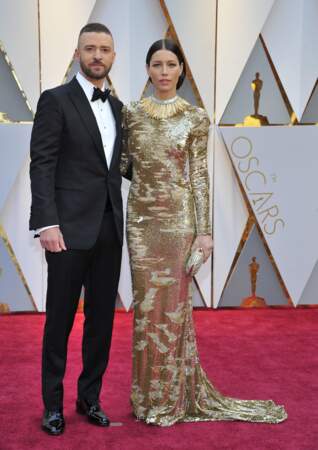Les plus beaux couples des Oscars 2017 : Justin Timberlake et Jessica Biel