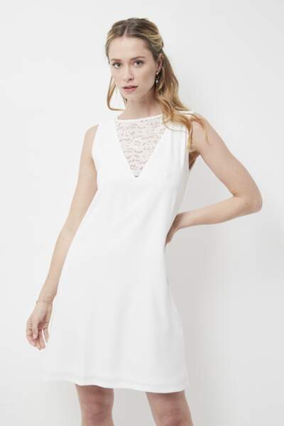 Robe blanche sans manche (devant). Collection IRL by showroomprive.com, 39 €
