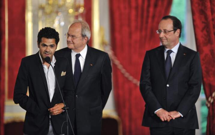 Jamel Debbouze, Marc Ladreit de Lacharriere et François Hollande