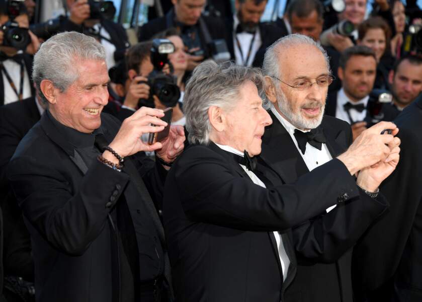 Cannes - Montée des Marches pour le 70ème anniversaire : Claude Lelouch, Roman Polanski & Jerry Schatzberg