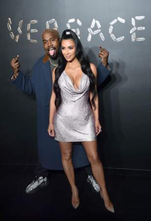 Kanye West et Kim Kardashian au défilé Versace, le 2 décembre 2018, à New York