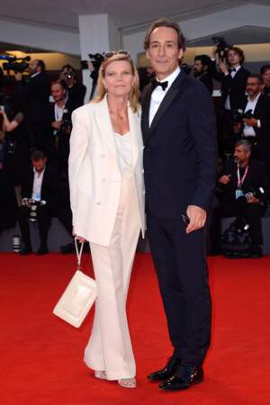 Alexandre Desplat et sa femme Dominique LeMonnier à la 75e Mostra de Venise