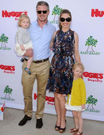 Eric Dane avec sa femme Rebecca Gayheart et leurs filles Billie et Georgia
