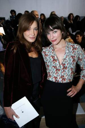 Défilé Dior printemps-été 2017 : Carla Bruni et Milla Jovovich