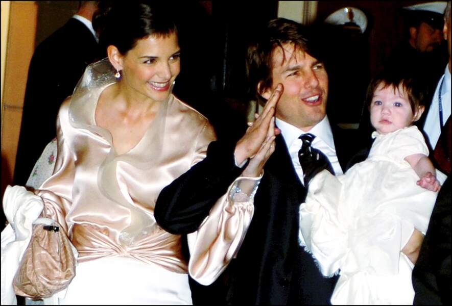 Katie Holmes et Tom Cruise avec leur fille Suri en 2006