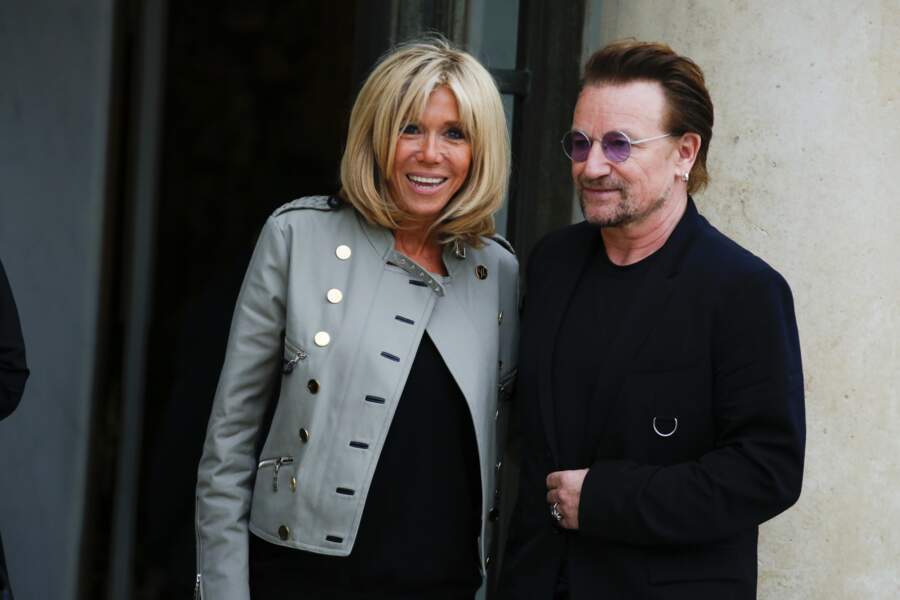 Entre Brigitte Macron et Bono, le courant est bien passé