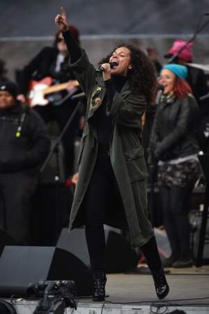 Alicia Keys a donné de la voix à Washington 