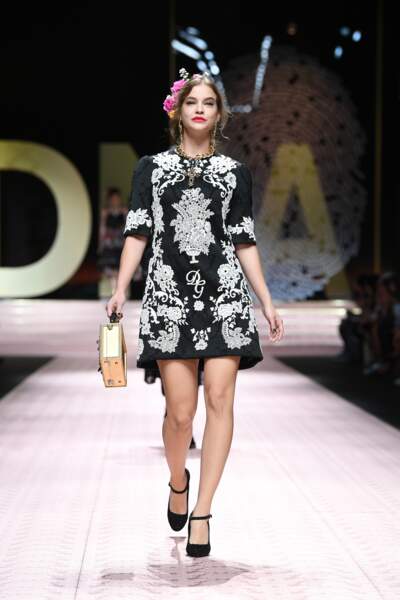 Fashion week printemps été 2019 - Défilé Dolce Gabbana à Milan : Barbara Palvin
