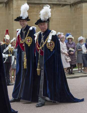 Le prince William défile aux côtés de son père, le prince Charles, lui-même membre de ce prestigieux Ordre