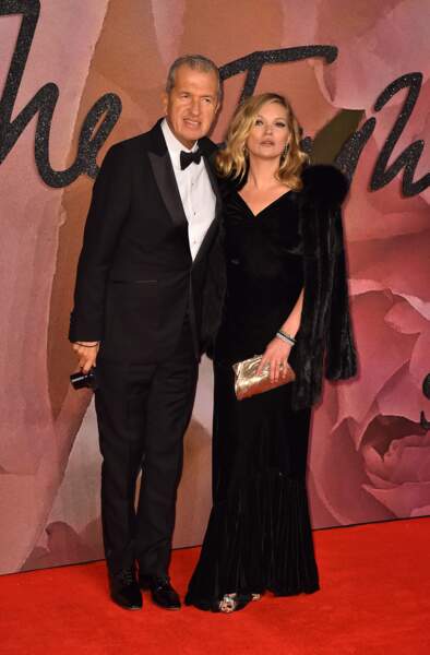 British Fashion Awards : Kate Moss et le photographe Mario Testino