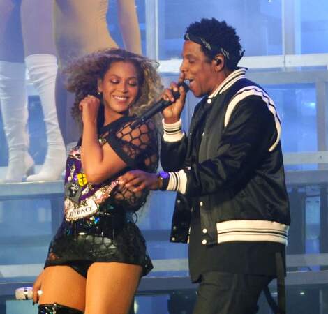 La star était aussi accompagnée par Jay Z 