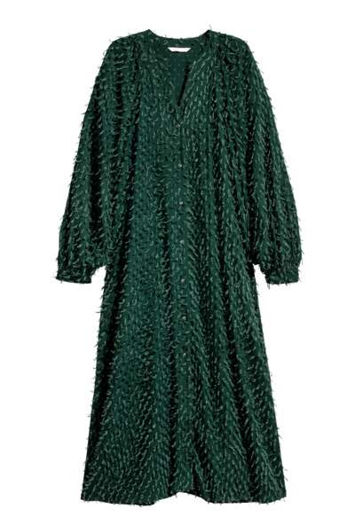 Robe midi à motif texturé, H&M, 49,99 euros
