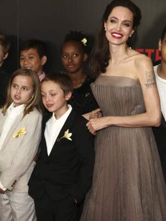 Angelina Jolie, Zahara, Vivienne et Knox 