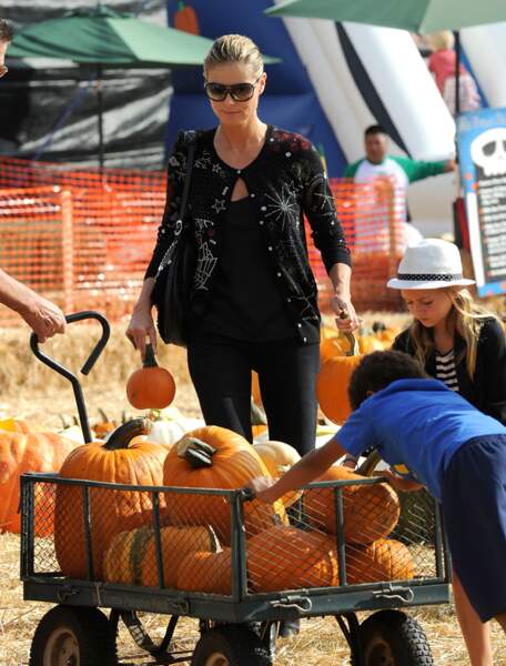Heidi Klum au Mr Bones pumpkin patch, cette année