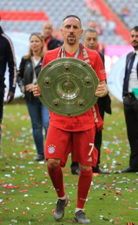 Franck Ribéry célèbre le titre de champion d'Allemagne 