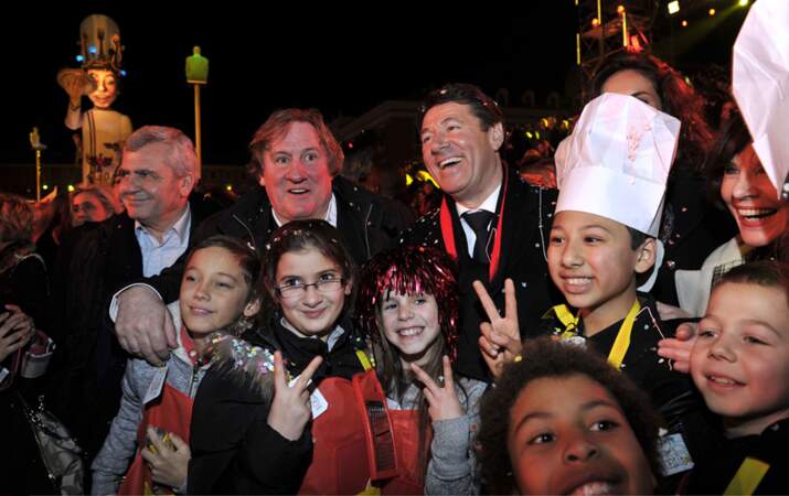 Gérard Depardieu fête la gastronomie au Carnaval de Nice