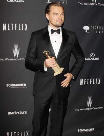 Leonardo DiCaprio, tout fier de son prix d'acteur comique