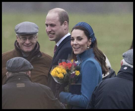 Kate Middleton et le prince William à Sandringham