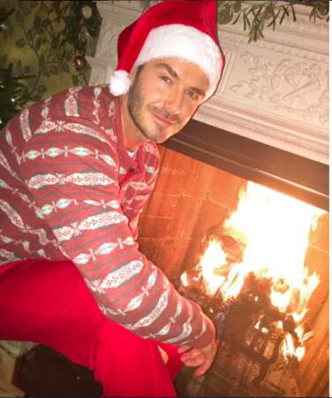 David Beckham est vraiment parfait en père Noël