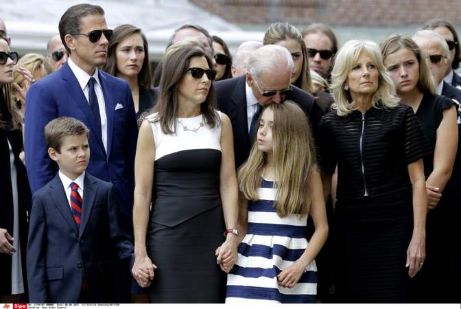 Hunter Biden, Hallie Biden, Joe Biden et Jill Biden aux obsèques de Beau Biden