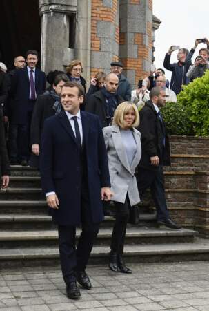 Emmanuel Macron vainqueur du 1er tour de la présidentielle : Emmanuel et Brigitte sont allés voter au Touquet