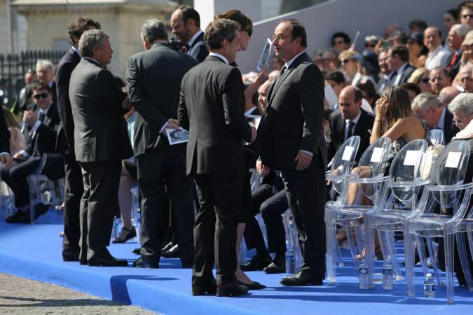 Cérémonie d'entrée de Simone Veil au Panthéon : Nicolas Sarkozy et François Hollande