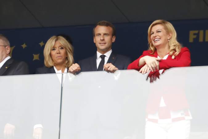 Brigitte et Emmanuel Macron avec la présidente croate Kolinda Grabar-Kitarovi