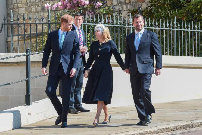 Le prince Harry, duc de Sussex, Peter Phillips et Autumn Phillip