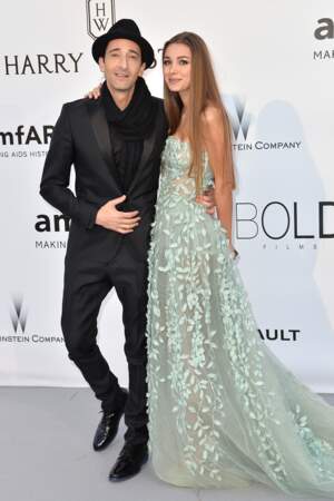 Cannes 2016 - dîner de l'AmfAR : Adrien Brody et Lara Lieto