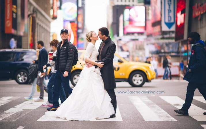 Une photo de mariage avec Zach Braff (Scrub) : ce couple new-yorkais se souviendra longtemps de ce jour...