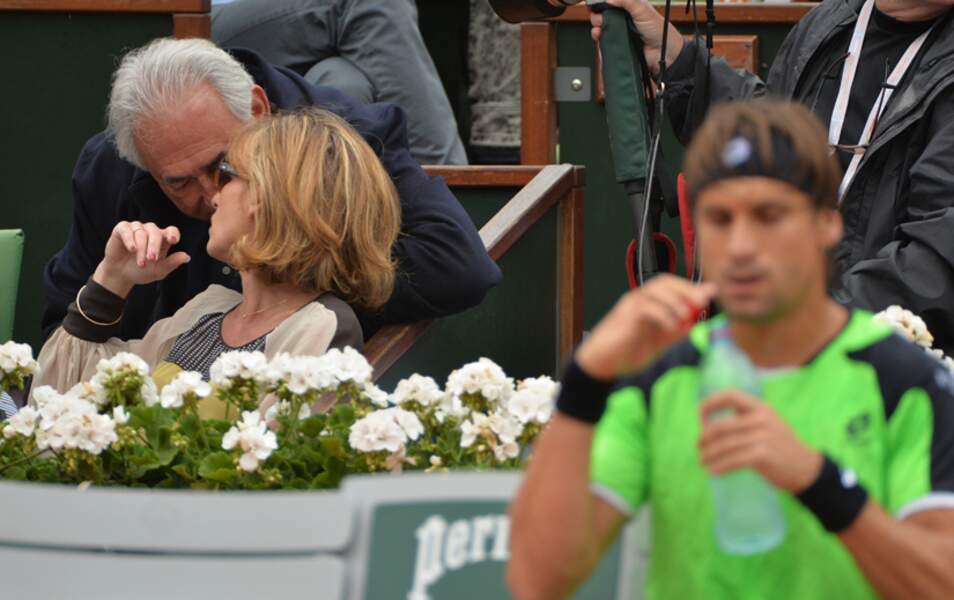 Dominique Strauss-Kahn et Myriam L'Aouffir à la finale messieurs de Roland Garros