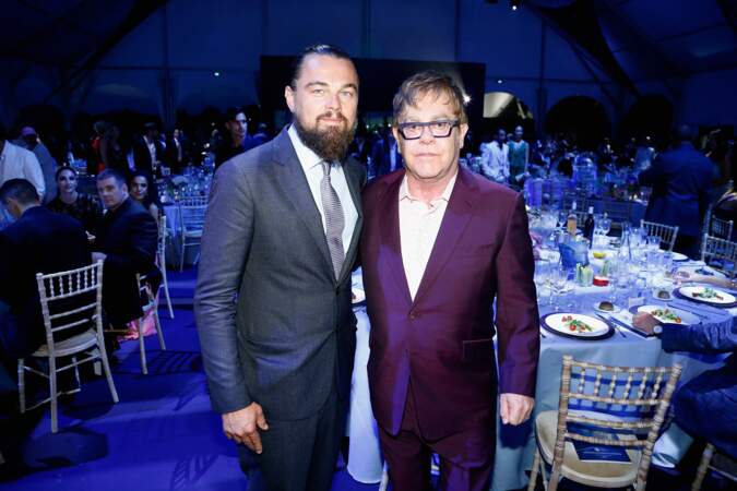 Leonardo DiCaprio et Sir Elton John qui a donné un concert lors de la soirée