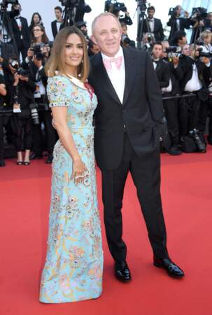 Cannes - Montée des Marches pour le 70ème anniversaire : Francois-Henri Pinault & Salma Hayek