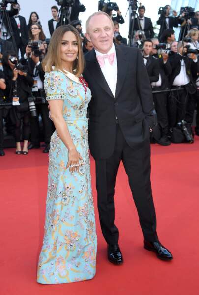 Cannes - Montée des Marches pour le 70ème anniversaire : Francois-Henri Pinault & Salma Hayek