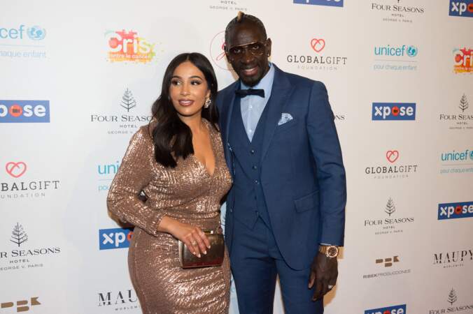 Mamadou Sakho et sa femme au Global Gift Gala