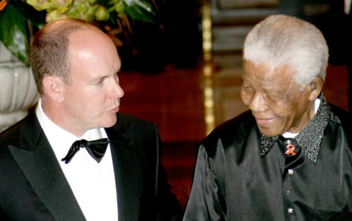 Nelson Mandela et le prince Albert