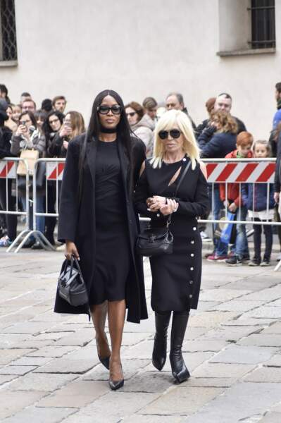 Messe hommage à Franca Sozzani : Naomi Campbell et Donatella Versace