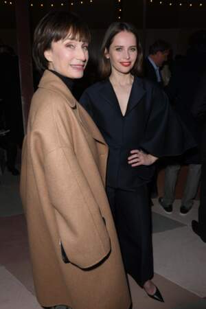 Kristin Scott Thomas et Felicity Jones, au défilé Christian Dior, le 21 janvier 2019