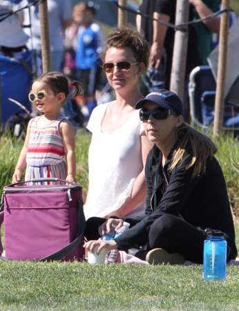 Britney Spears avec une amie et une petite fille
