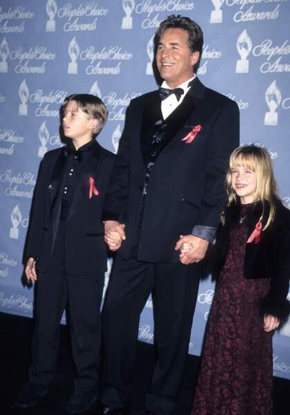 Don Johnson avec ses enfants Alexander et Dakota en 1997