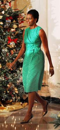 Michelle Obama a compris que le vert lui allait bien