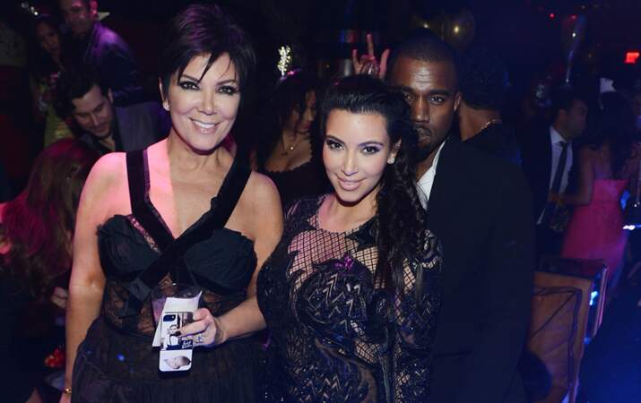 Kris Jenner, Kim Kardashian et Kanye West à Las Vegas