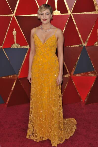 Greta Gerwig à la 90e cérémonie des Oscars, à Los Angeles le 4 mars 2018