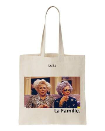 Cadeaux de fête des mères : tote bag en coton La Famille, Cool and the bag, 15€