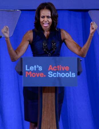 C'est Michelle Obama qui promeut son programme Let's move