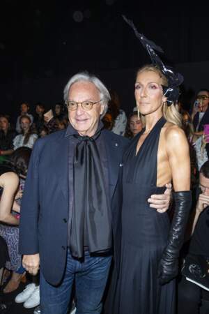 Céline Dion avec Diego Della Valle au défilé haute couture Schiaparelli, lundi 1er juillet